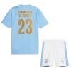 Conjunto (Camiseta+Pantalón Corto) Manchester City Champions of Europe Primera Equipación 23-24 - Niño